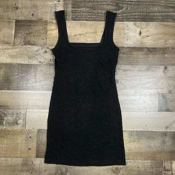 Free People Women’s Size Small Beach Short and Sweet Mini Dress Black Sleeveless - Picture 4 of 6